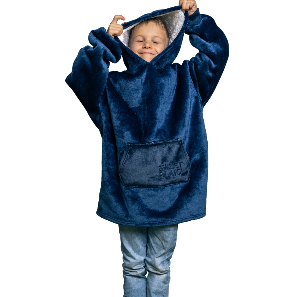 SweetPlaid™ Kids - Blau - Kinder-SweatPlaid