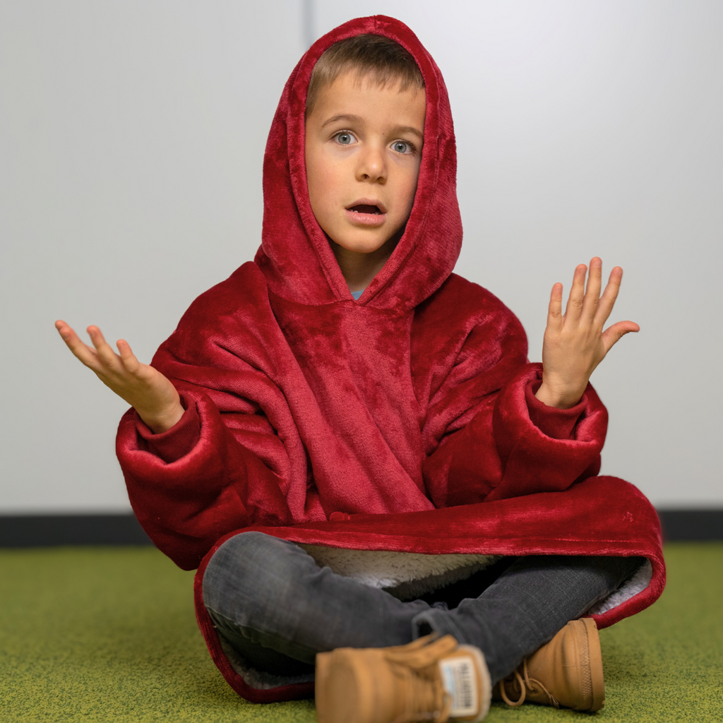 SweetPlaid™ Kids - Rot - Kinder-SweatPlaid